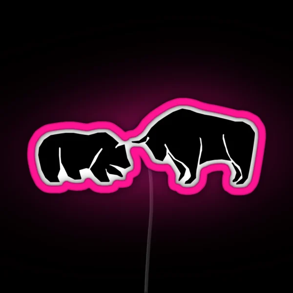 Bull And Bear RGB Neon Sign