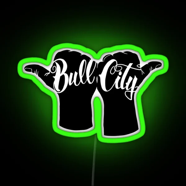 Bull City Durham North Carolina RGB Neon Sign