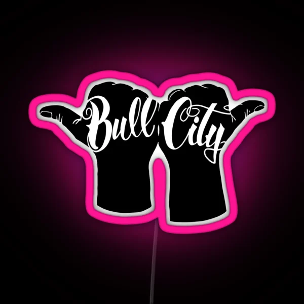 Bull City Durham North Carolina RGB Neon Sign