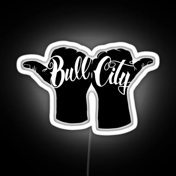 Bull City Durham North Carolina RGB Neon Sign