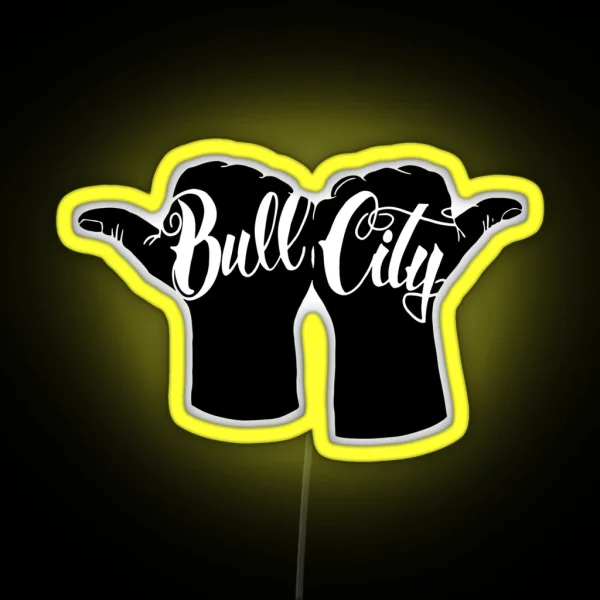 Bull City Durham North Carolina RGB Neon Sign