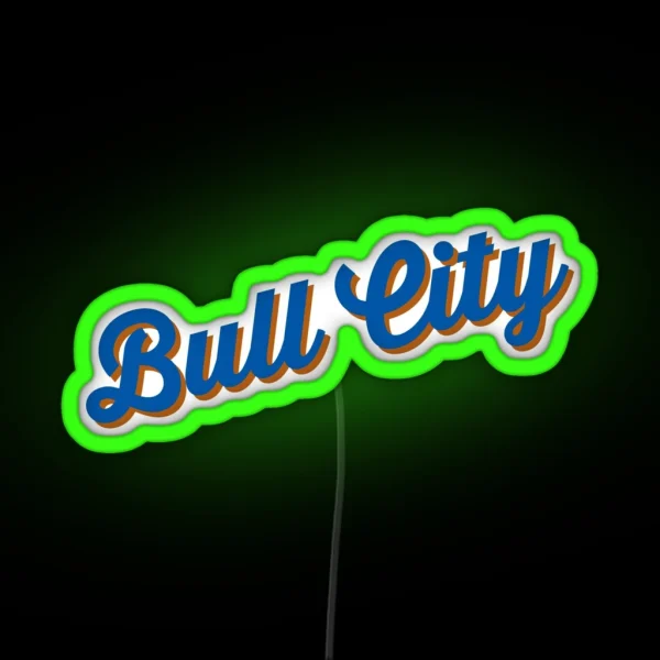 Bull City RGB Neon Sign