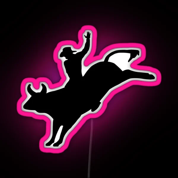 Bull Rider RGB Neon Sign