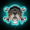 Bulldog Biker Design RGB Neon Sign