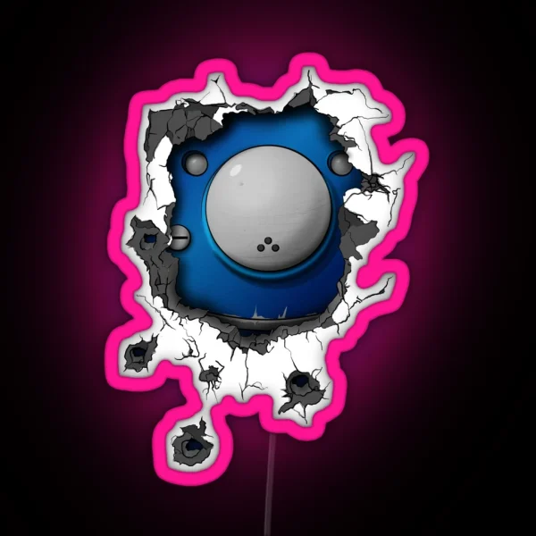 Bullet Riddled Wall Tachikoma RGB Neon Sign