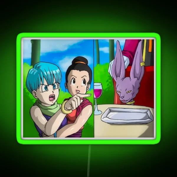 Bulma And Beerus RGB Neon Sign