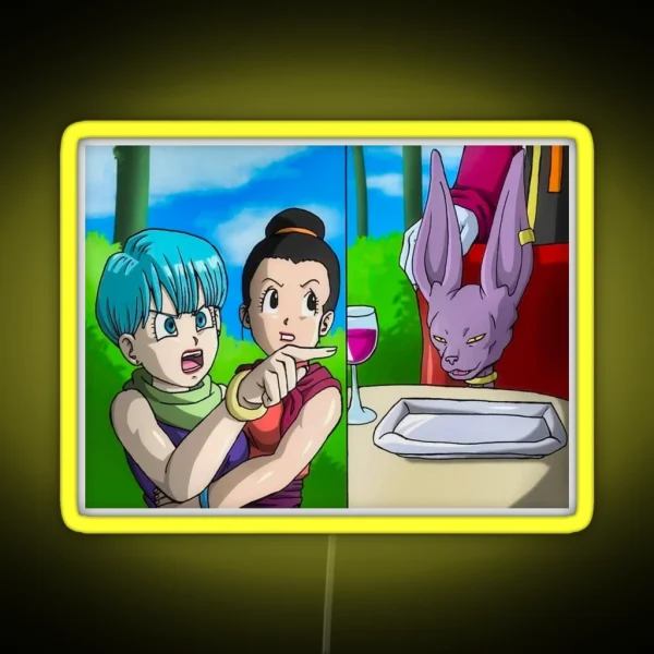 Bulma And Beerus RGB Neon Sign