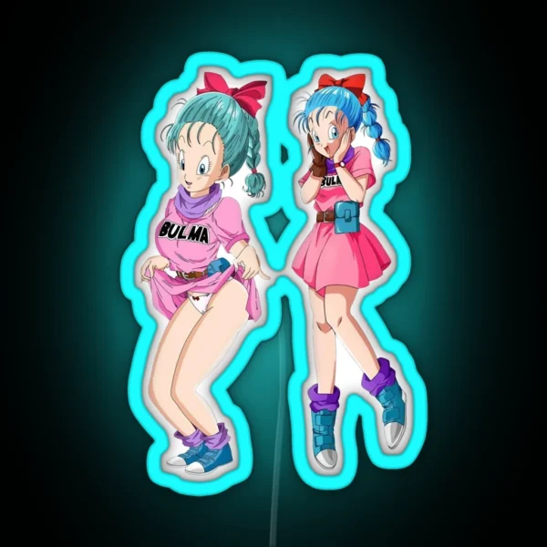 Bulma And Chichi RGB Neon Sign