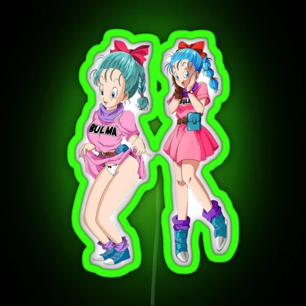 Bulma And Chichi RGB Neon Sign