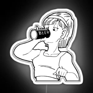 Bulma And Her Beer RGB Neon Sign