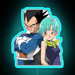 Bulma And Vegeta Dragonball RGB Neon Sign