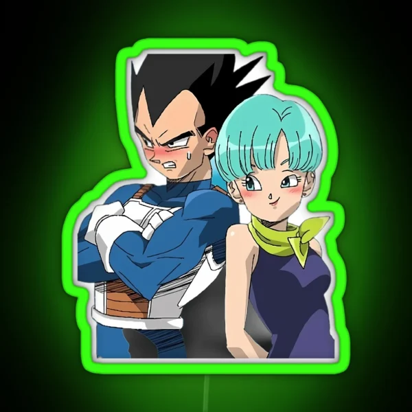 Bulma And Vegeta Dragonball RGB Neon Sign