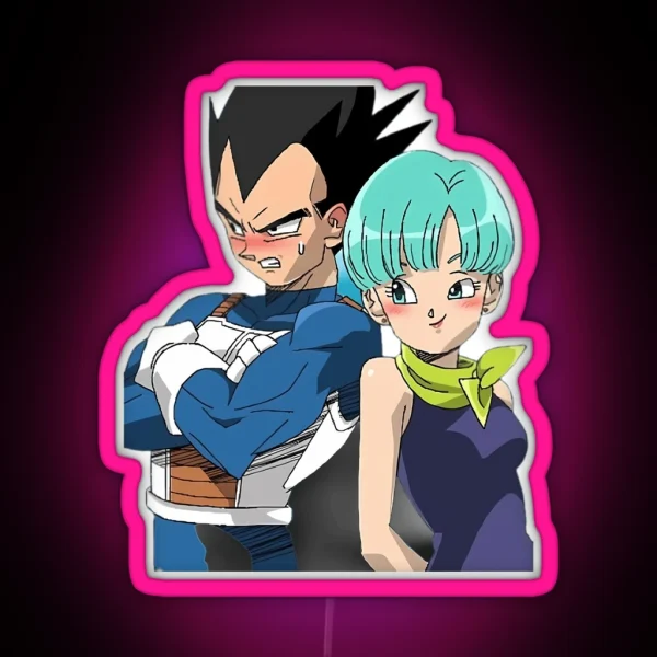 Bulma And Vegeta Dragonball RGB Neon Sign