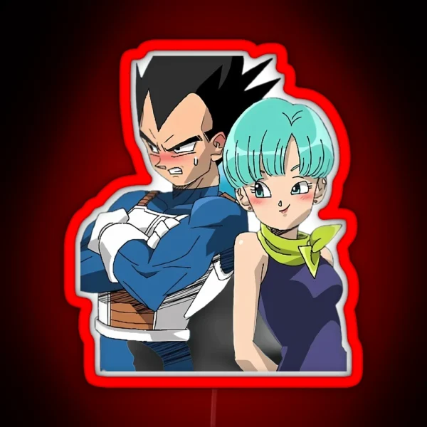 Bulma And Vegeta Dragonball RGB Neon Sign