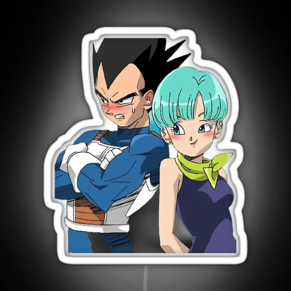 Bulma And Vegeta Dragonball RGB Neon Sign