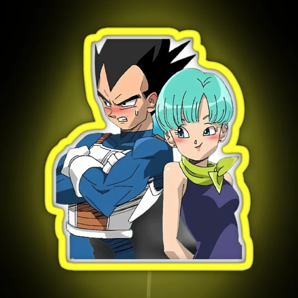 Bulma And Vegeta Dragonball RGB Neon Sign