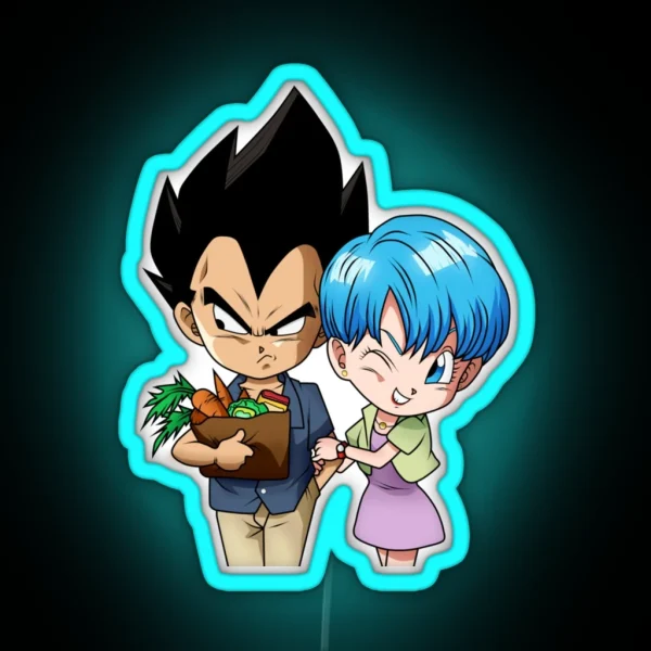 BULMA AND VEGETTA RGB Neon Sign