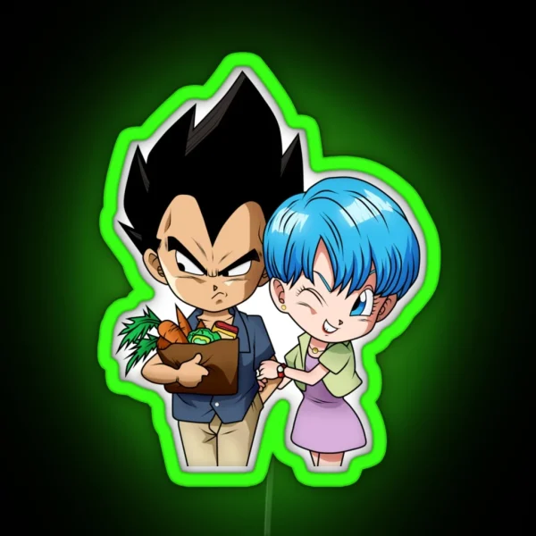 BULMA AND VEGETTA RGB Neon Sign