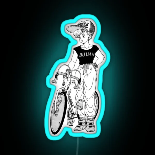 Bulma On Bike RGB Neon Sign