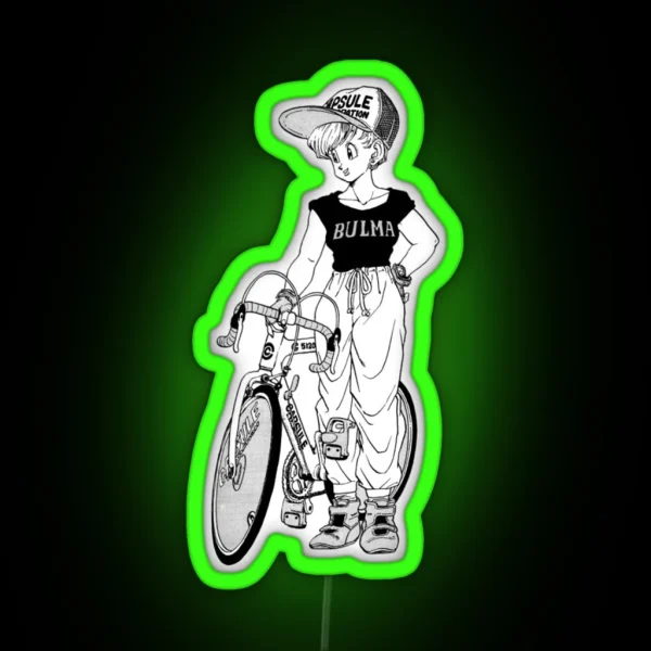Bulma On Bike RGB Neon Sign