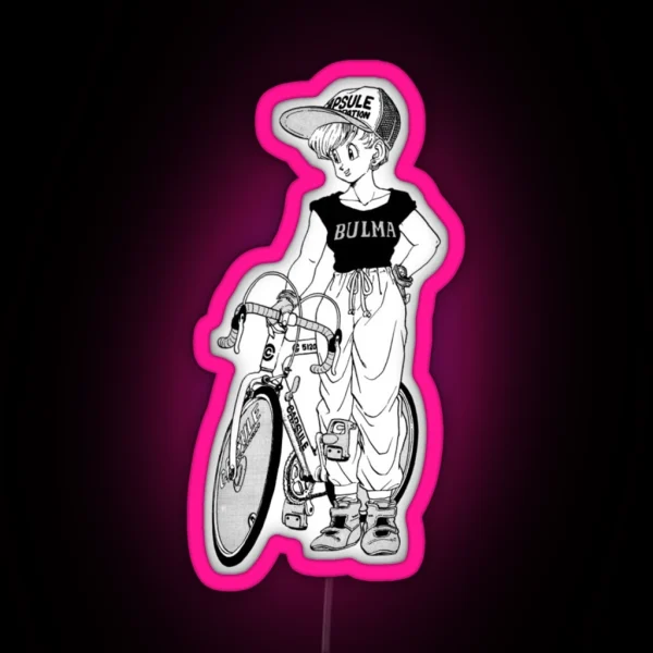 Bulma On Bike RGB Neon Sign
