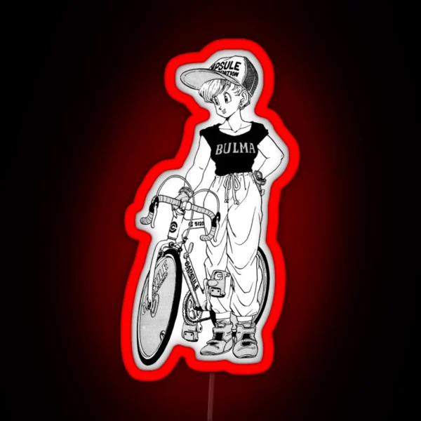 Bulma On Bike RGB Neon Sign