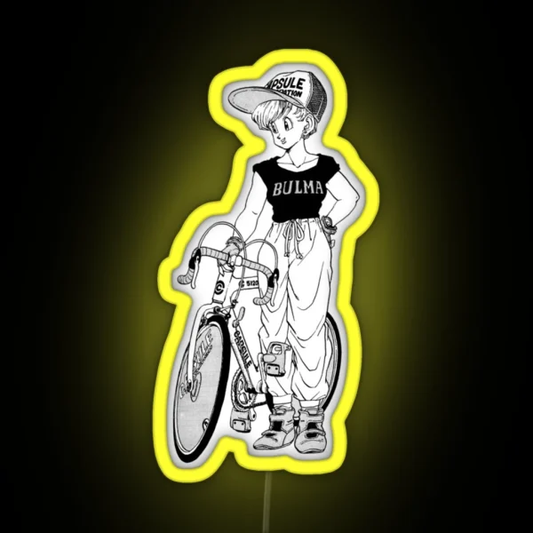 Bulma On Bike RGB Neon Sign