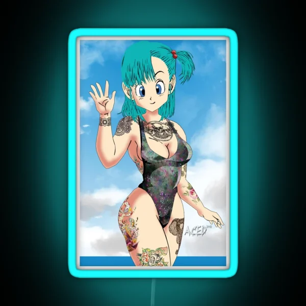 Bulma Tattooed Up RGB Neon Sign