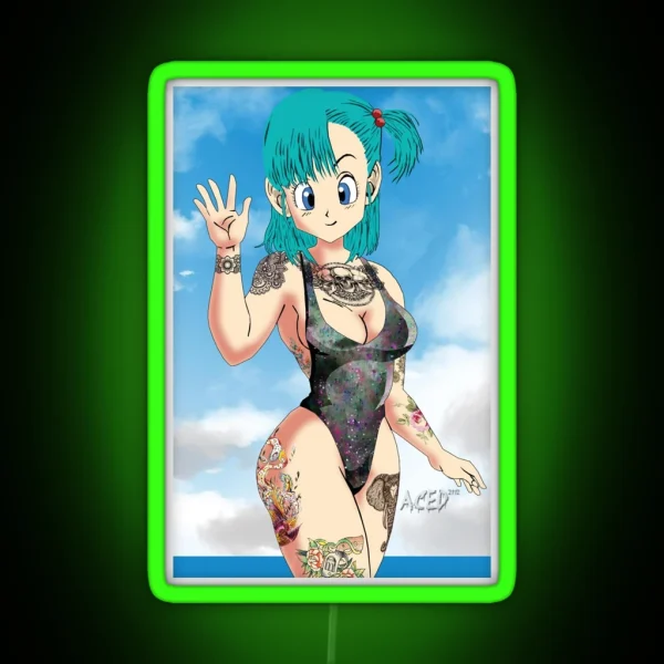 Bulma Tattooed Up RGB Neon Sign