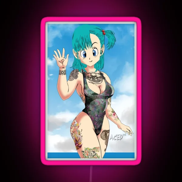 Bulma Tattooed Up RGB Neon Sign