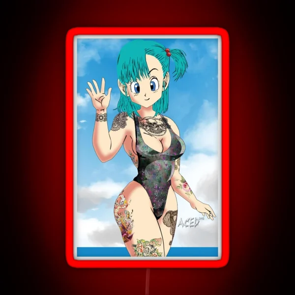 Bulma Tattooed Up RGB Neon Sign