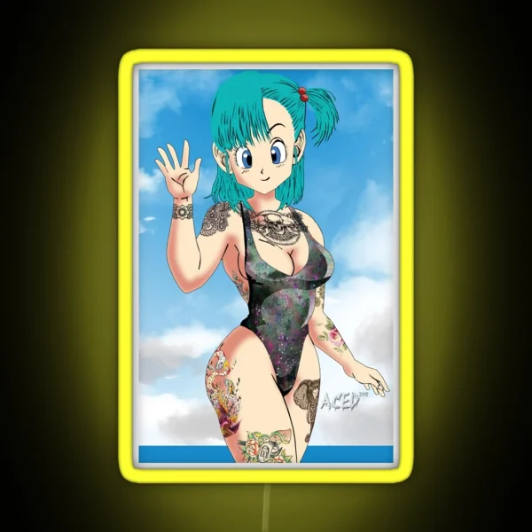 Bulma Tattooed Up RGB Neon Sign