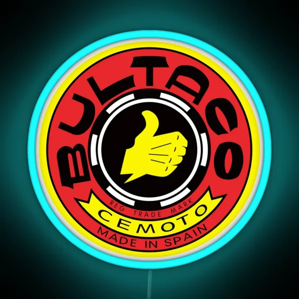Bultaco Motorcycles RGB Neon Sign