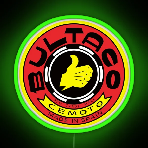 Bultaco Motorcycles RGB Neon Sign