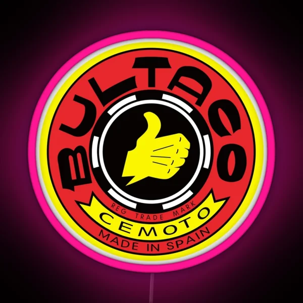 Bultaco Motorcycles RGB Neon Sign