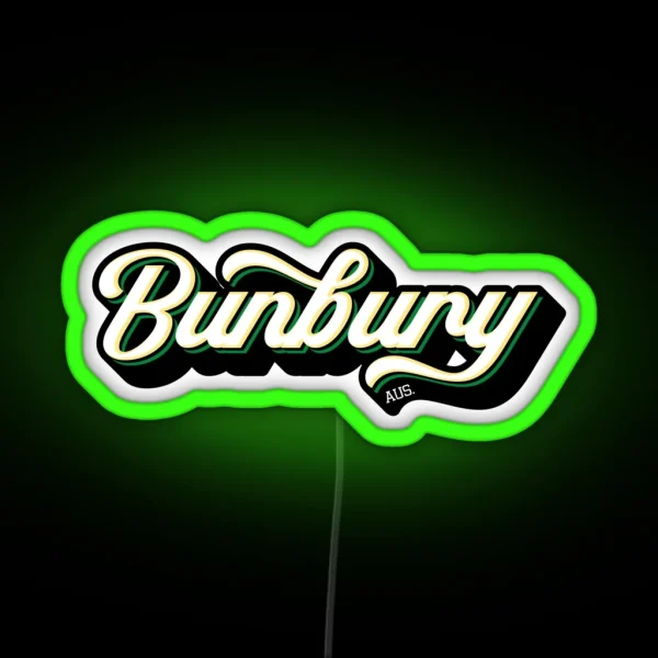 Bunbury Australia RGB Neon Sign
