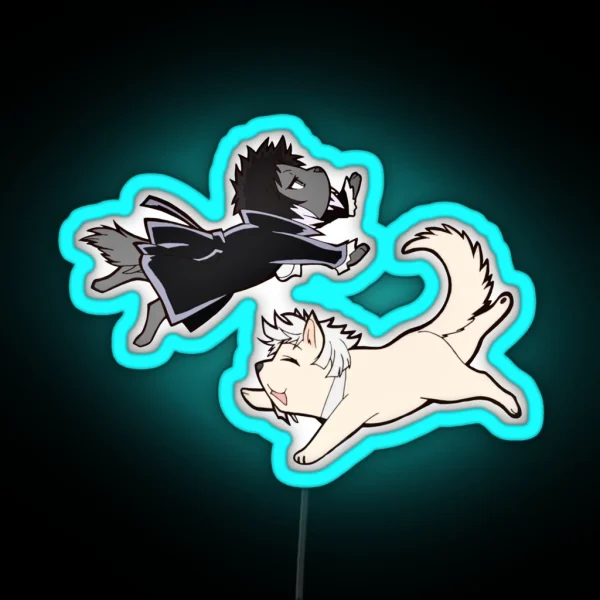 Bungou Stray Dogs Wan Atsushi And Akutagawa RGB Neon Sign