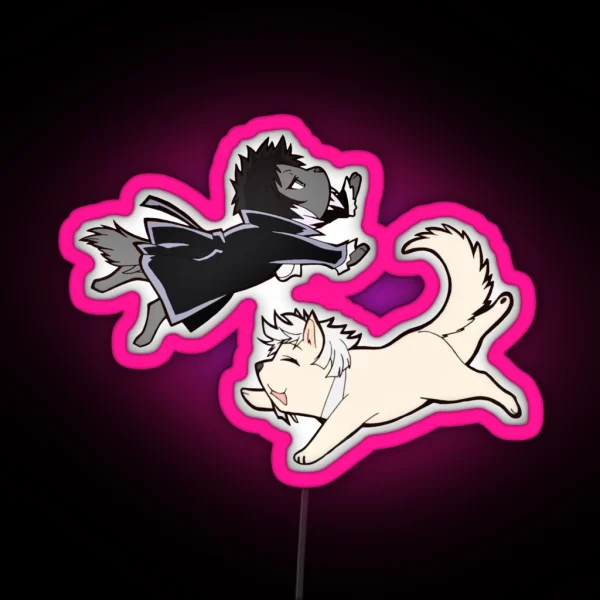 Bungou Stray Dogs Wan Atsushi And Akutagawa RGB Neon Sign