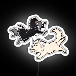 Bungou Stray Dogs Wan Atsushi And Akutagawa RGB Neon Sign