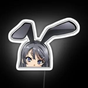 Bunny Girl Peeker RGB Neon Sign