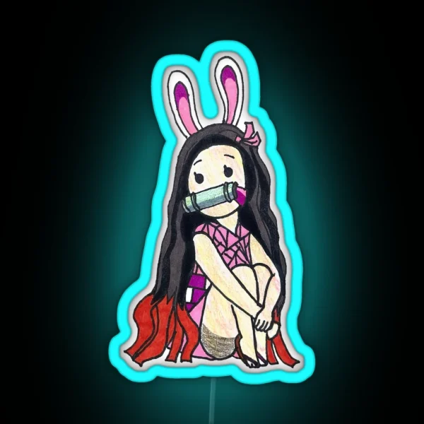 Bunny Nezuko RGB Neon Sign