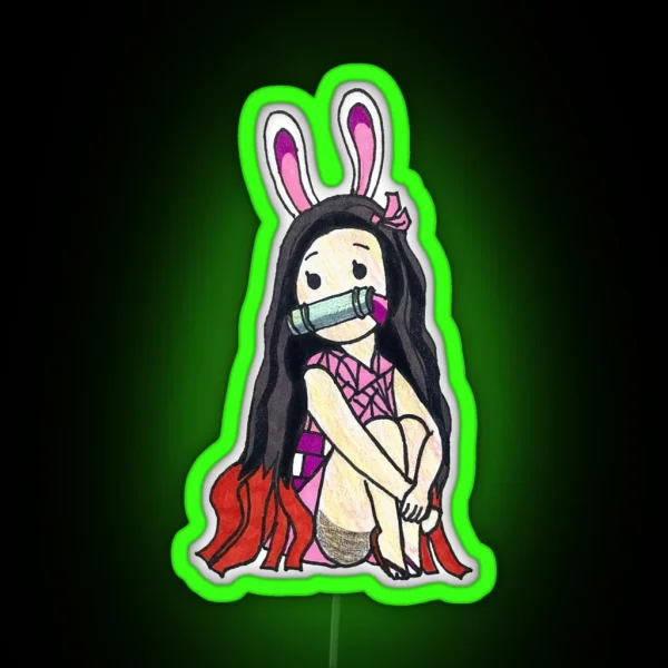 Bunny Nezuko RGB Neon Sign
