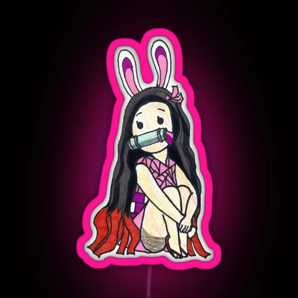 Bunny Nezuko RGB Neon Sign