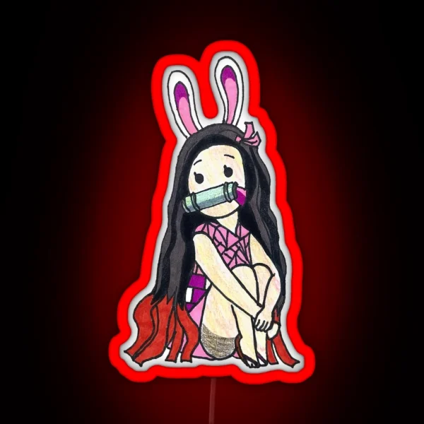 Bunny Nezuko RGB Neon Sign