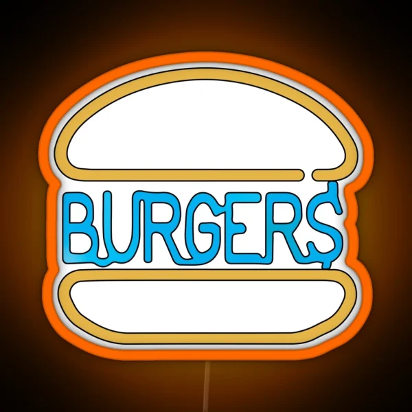 Burgers Sign RGB Neon Sign