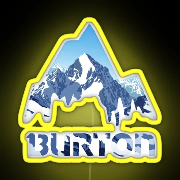 Burton Mountains RGB Neon Sign