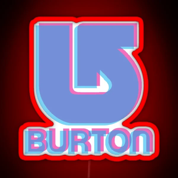 Burton Snowboards Logo 3D RGB Neon Sign