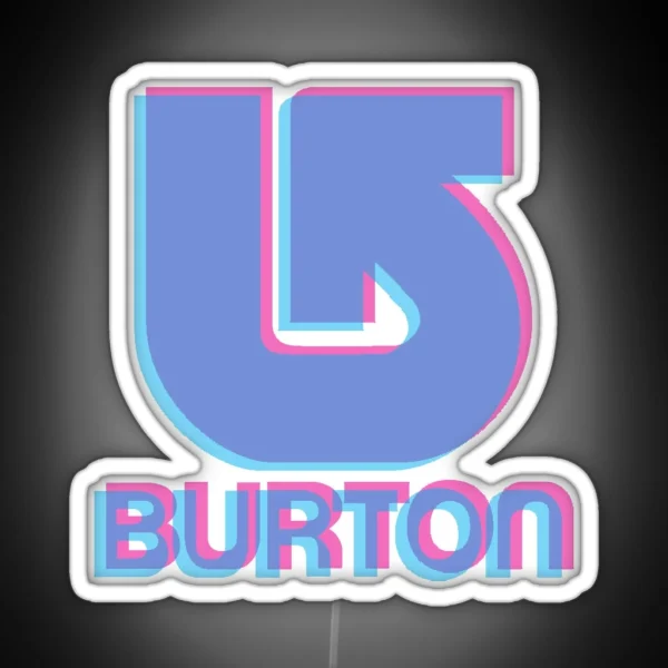 Burton Snowboards Logo 3D RGB Neon Sign