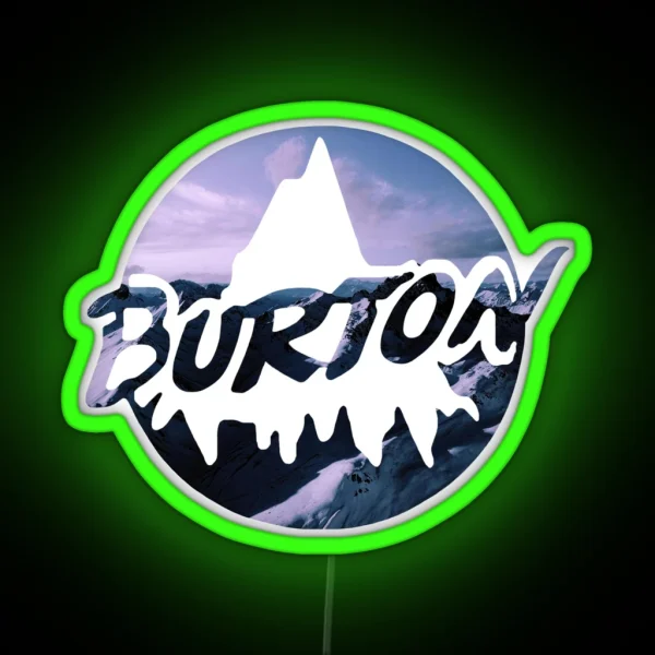 Burton Snowboards Logo RGB Neon Sign