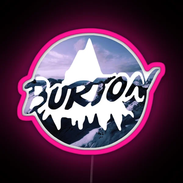 Burton Snowboards Logo RGB Neon Sign